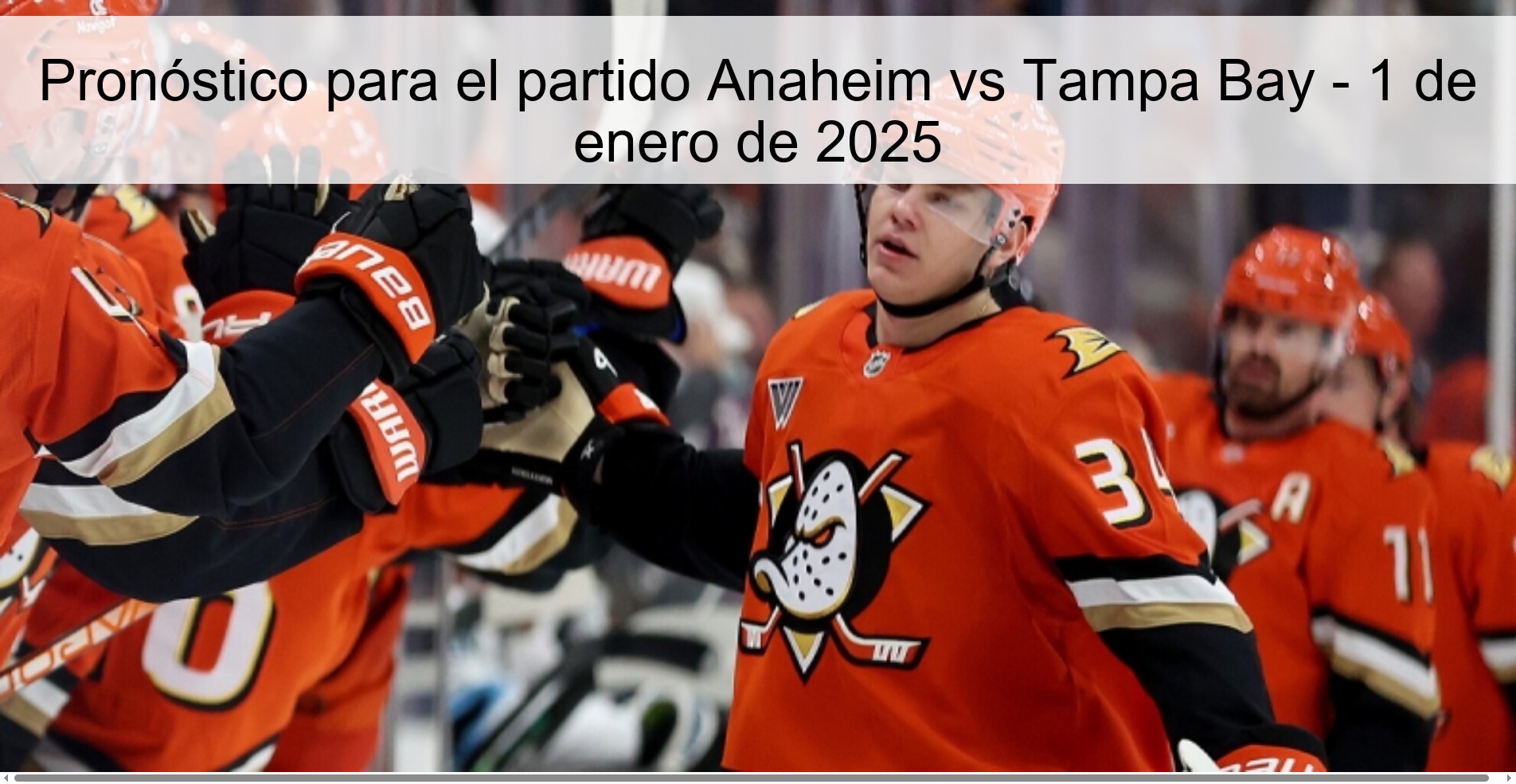 Pronóstico para el partido Anaheim vs Tampa Bay – 1 de enero de 2025