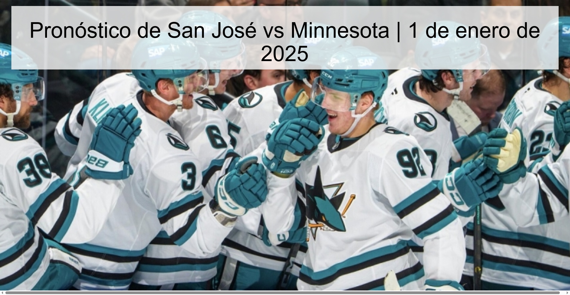 Pronóstico de San José vs Minnesota | 1 de enero de 2025