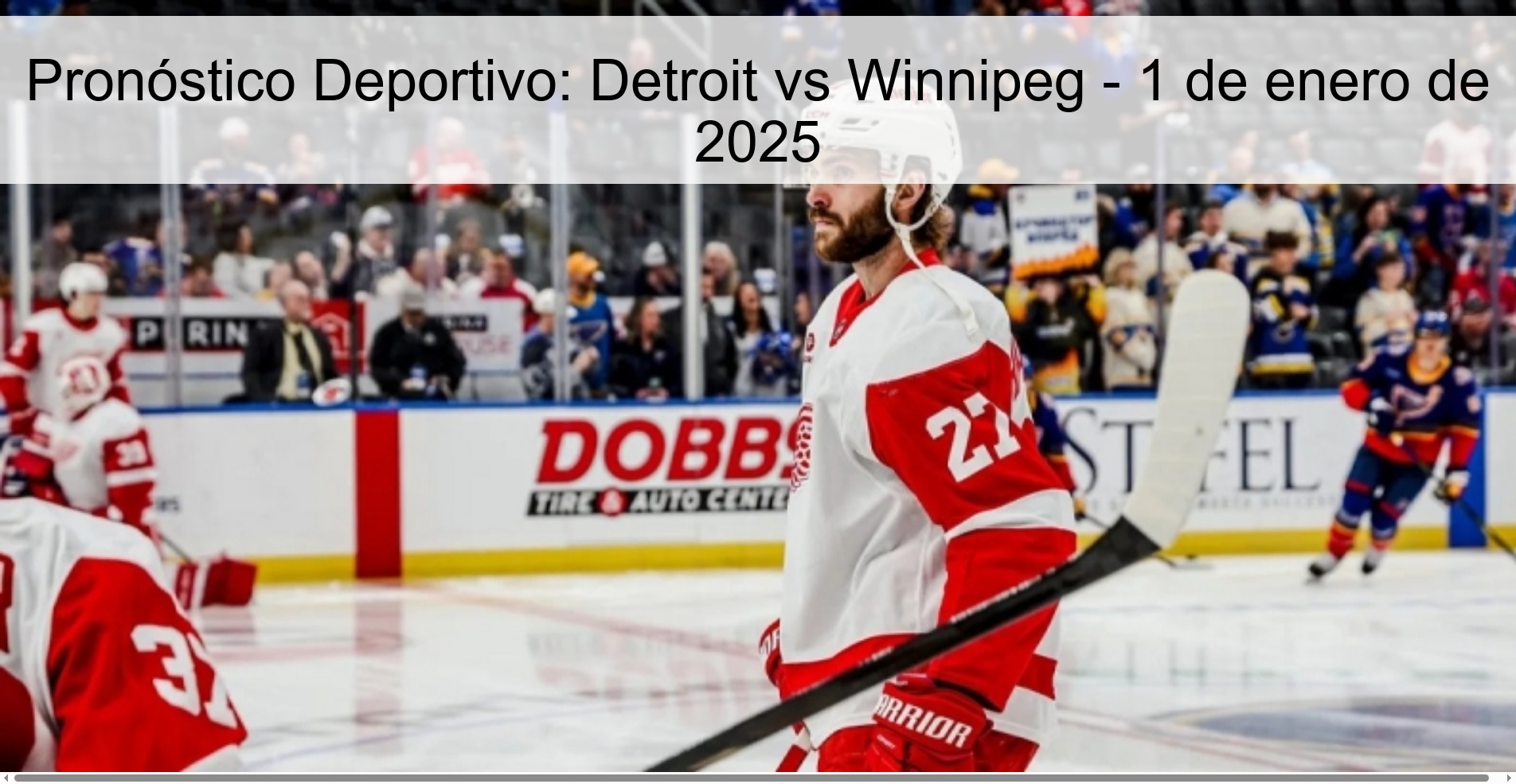 Pronóstico Deportivo: Detroit vs Winnipeg – 1 de enero de 2025