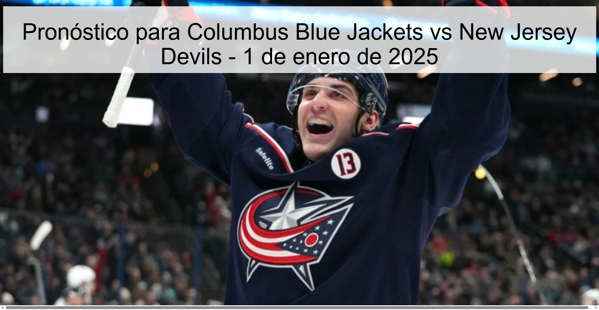 Pronóstico para Columbus Blue Jackets vs New Jersey Devils – 1 de enero de 2025