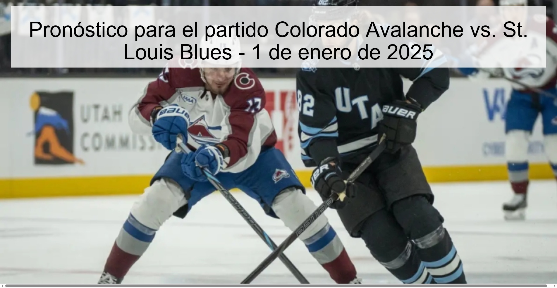 Pronóstico para el partido Colorado Avalanche vs. St. Louis Blues – 1 de enero de 2025