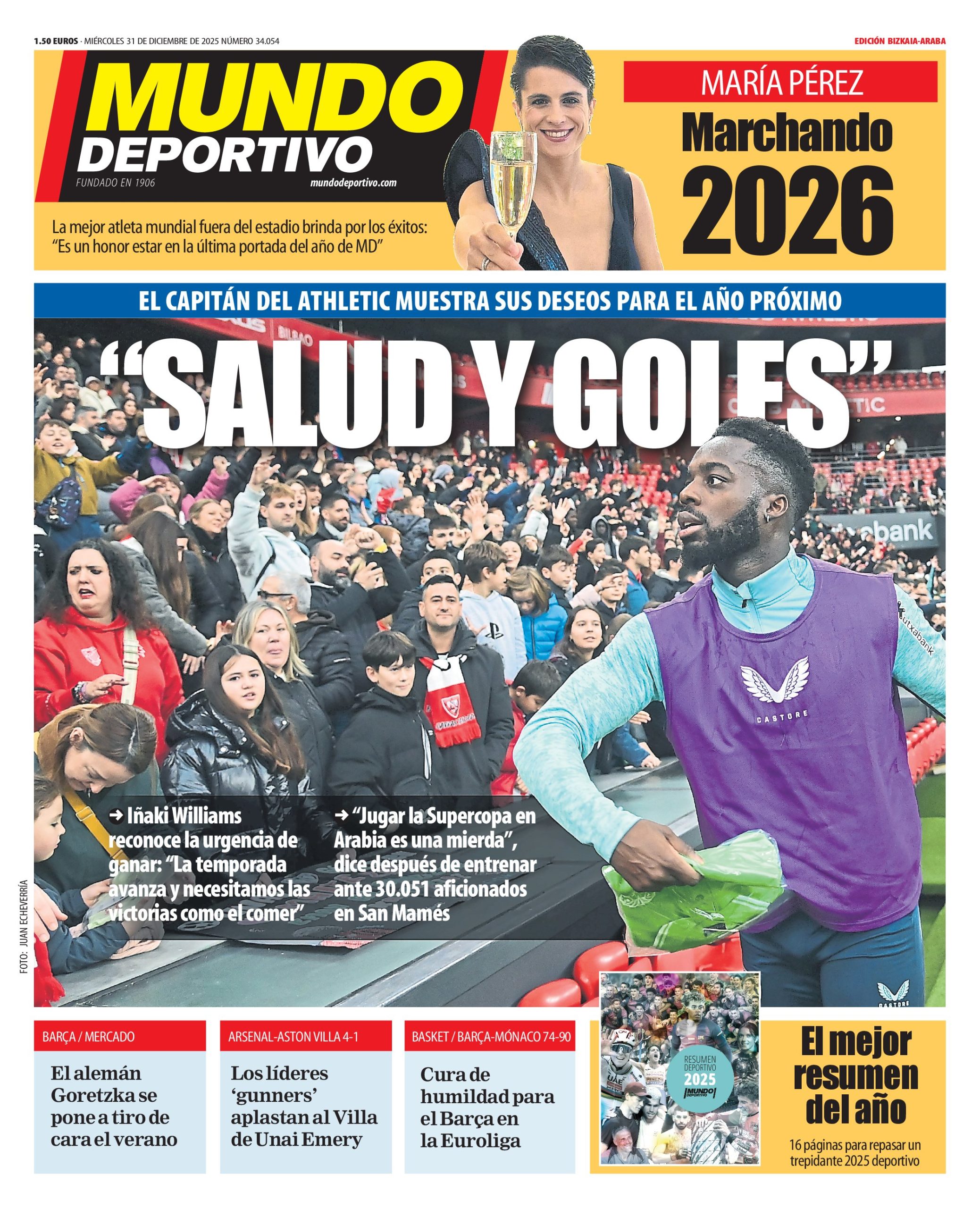 Más de 30,000 aficionados en San Mamés: Un entrenamiento histórico que marca el inicio del nuevo año