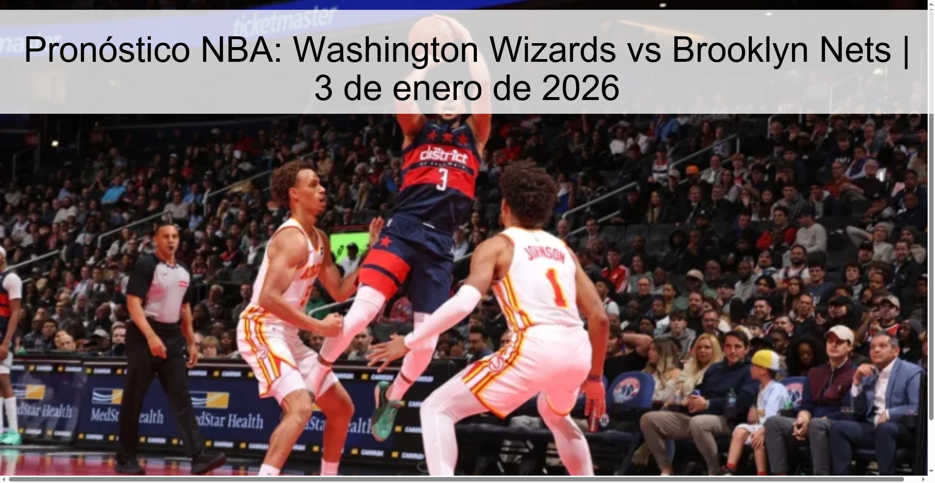 Pronóstico NBA: Washington Wizards vs Brooklyn Nets | 3 de enero de 2026