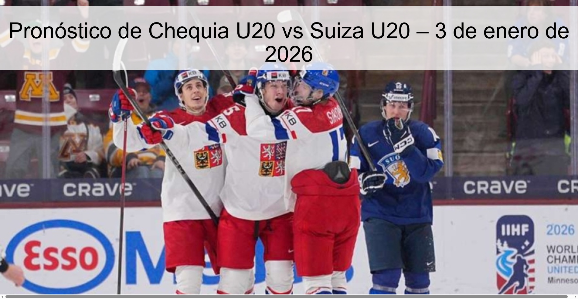 Pronóstico de Chequia U20 vs Suiza U20 – 3 de enero de 2026