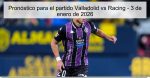 Pronóstico para el partido Valladolid vs