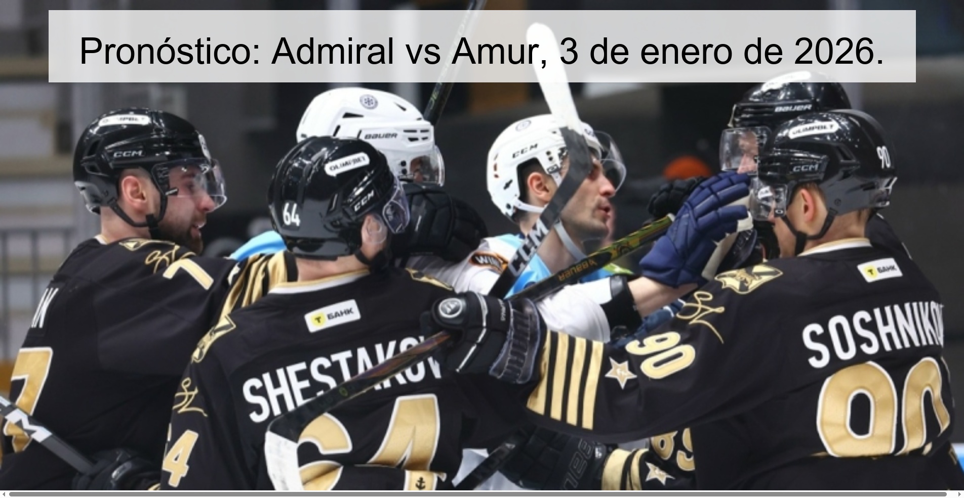 Pronóstico: Admiral vs Amur, 3 de enero de 2026.