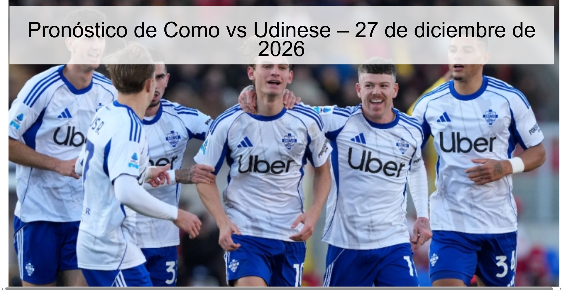Pronóstico de Como vs Udinese – 27 de diciembre de 2026