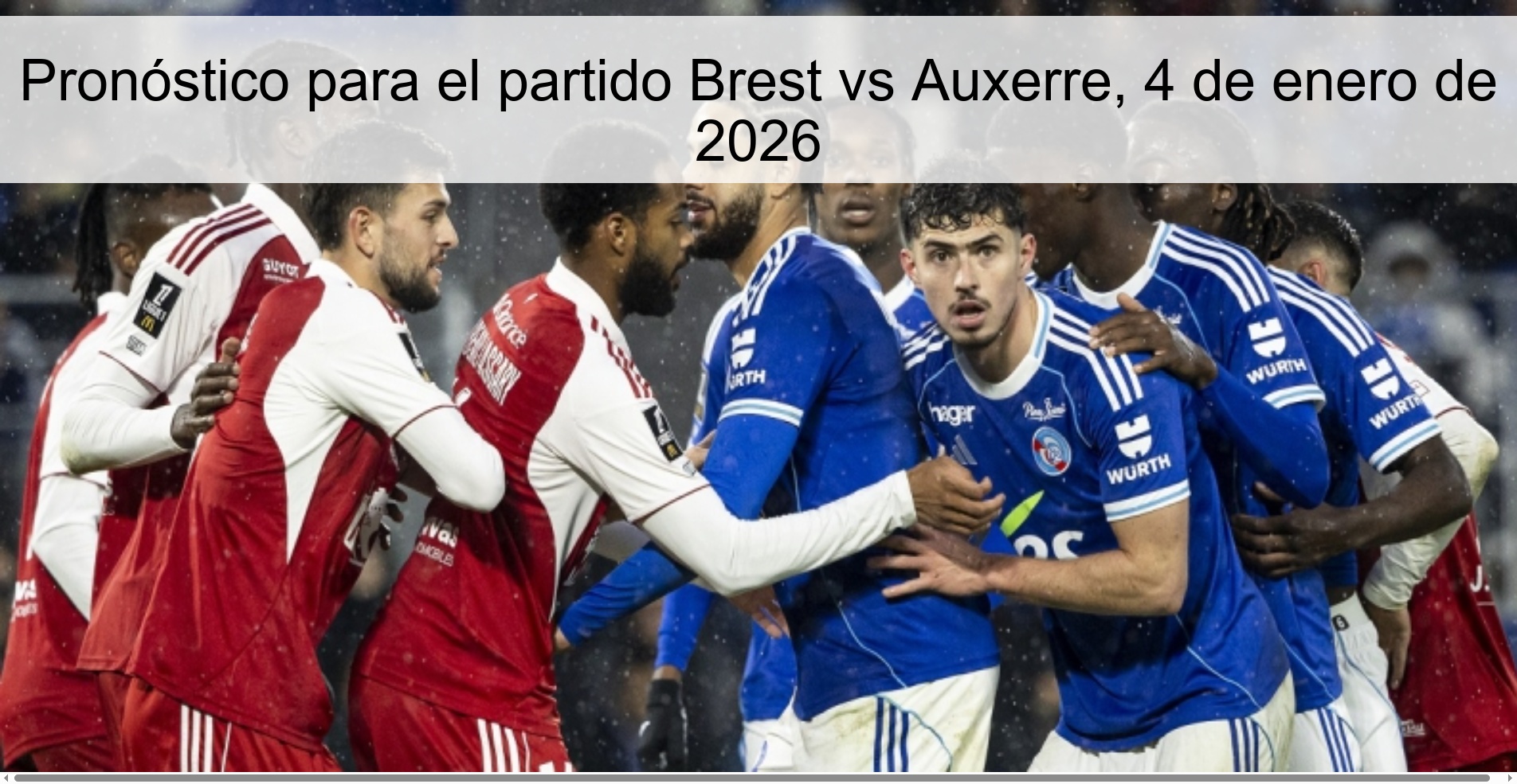 Pronóstico para el partido Brest vs Auxerre, 4 de enero de 2026
