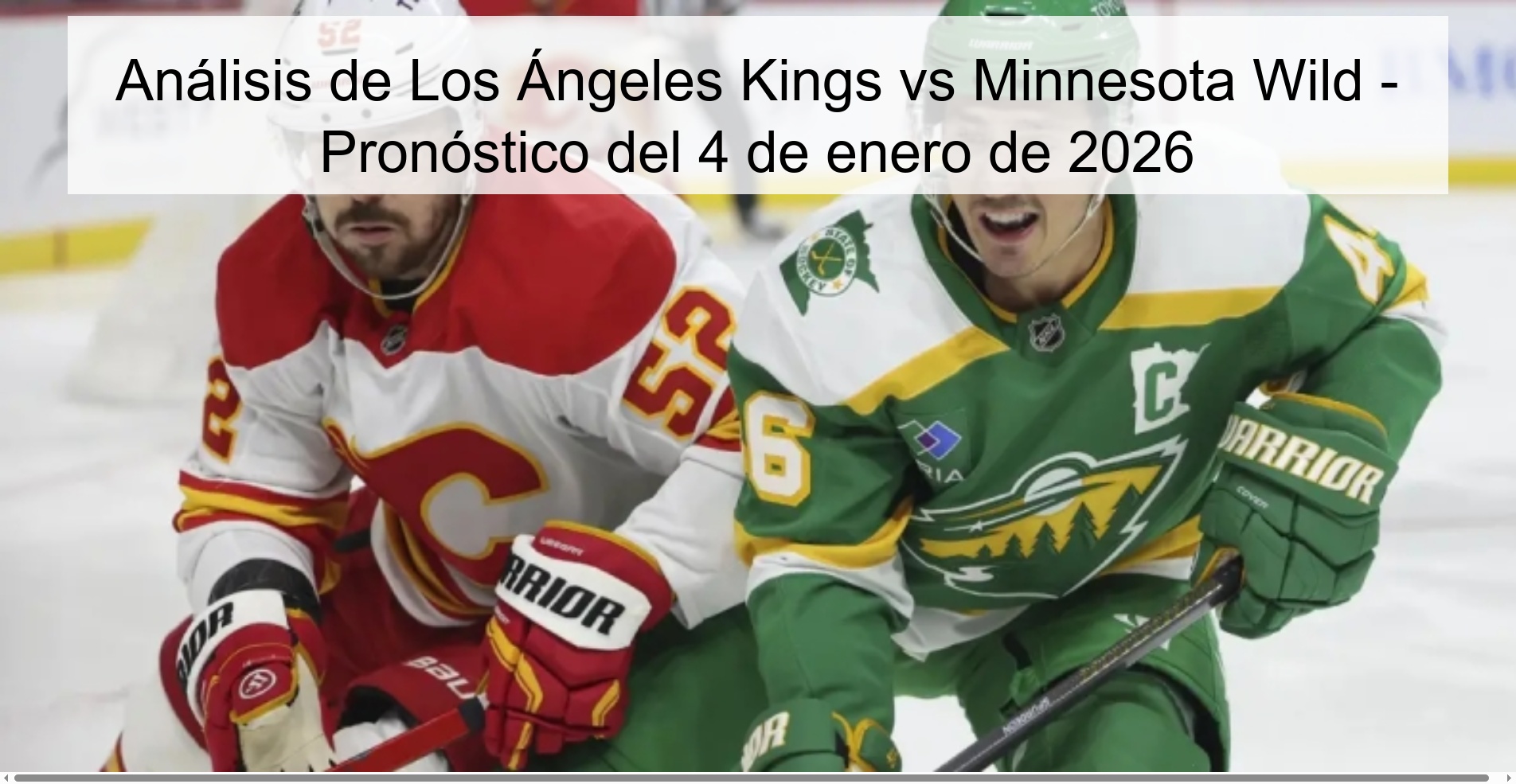 Análisis de Los Ángeles Kings vs Minnesota Wild – Pronóstico del 4 de enero de 2026