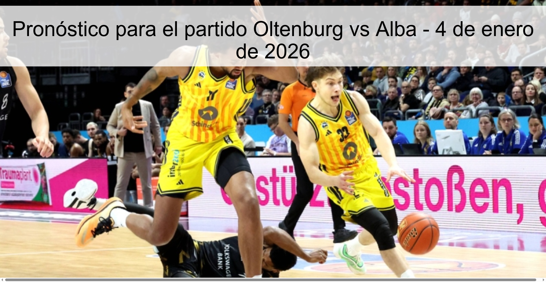 Pronóstico para el partido Oltenburg vs Alba – 4 de enero de 2026
