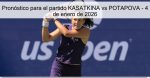 Pronóstico para el partido KASATKINA vs 
