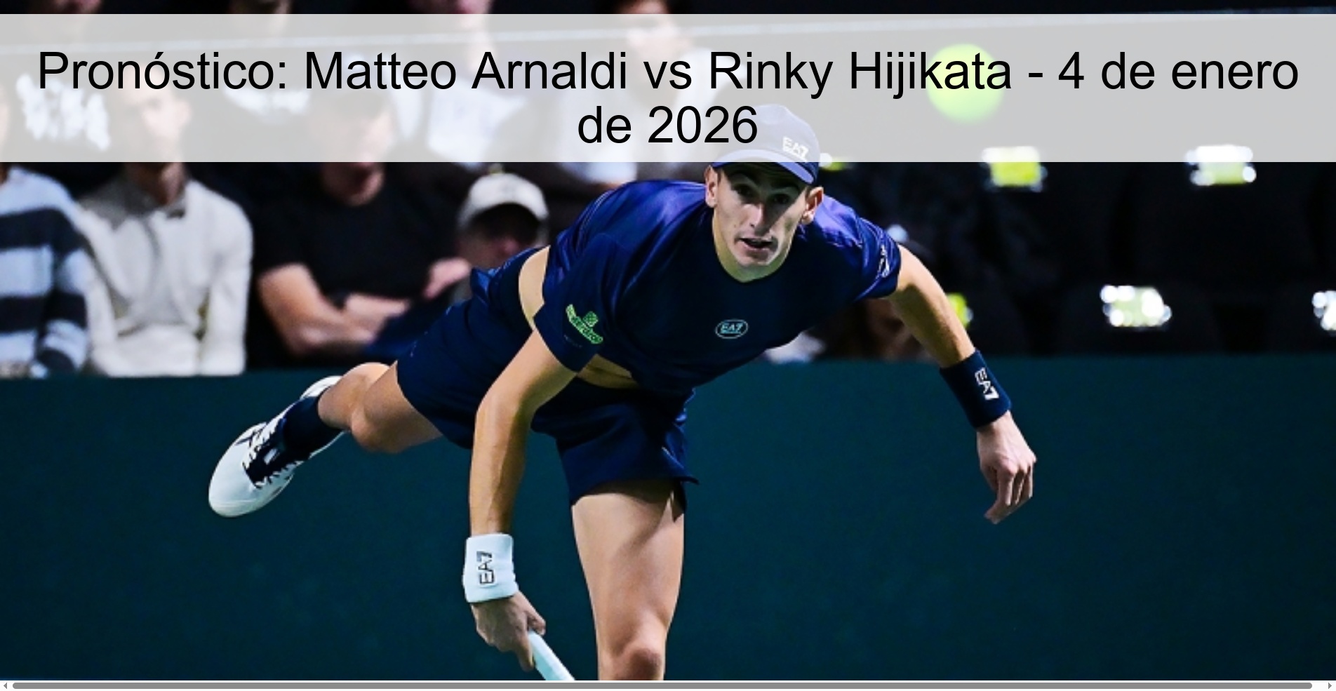 Pronóstico: Matteo Arnaldi vs Rinky Hijikata - 4 de enero de 2026