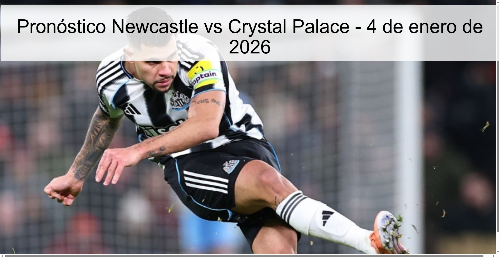 Pronóstico Newcastle vs Crystal Palace – 4 de enero de 2026