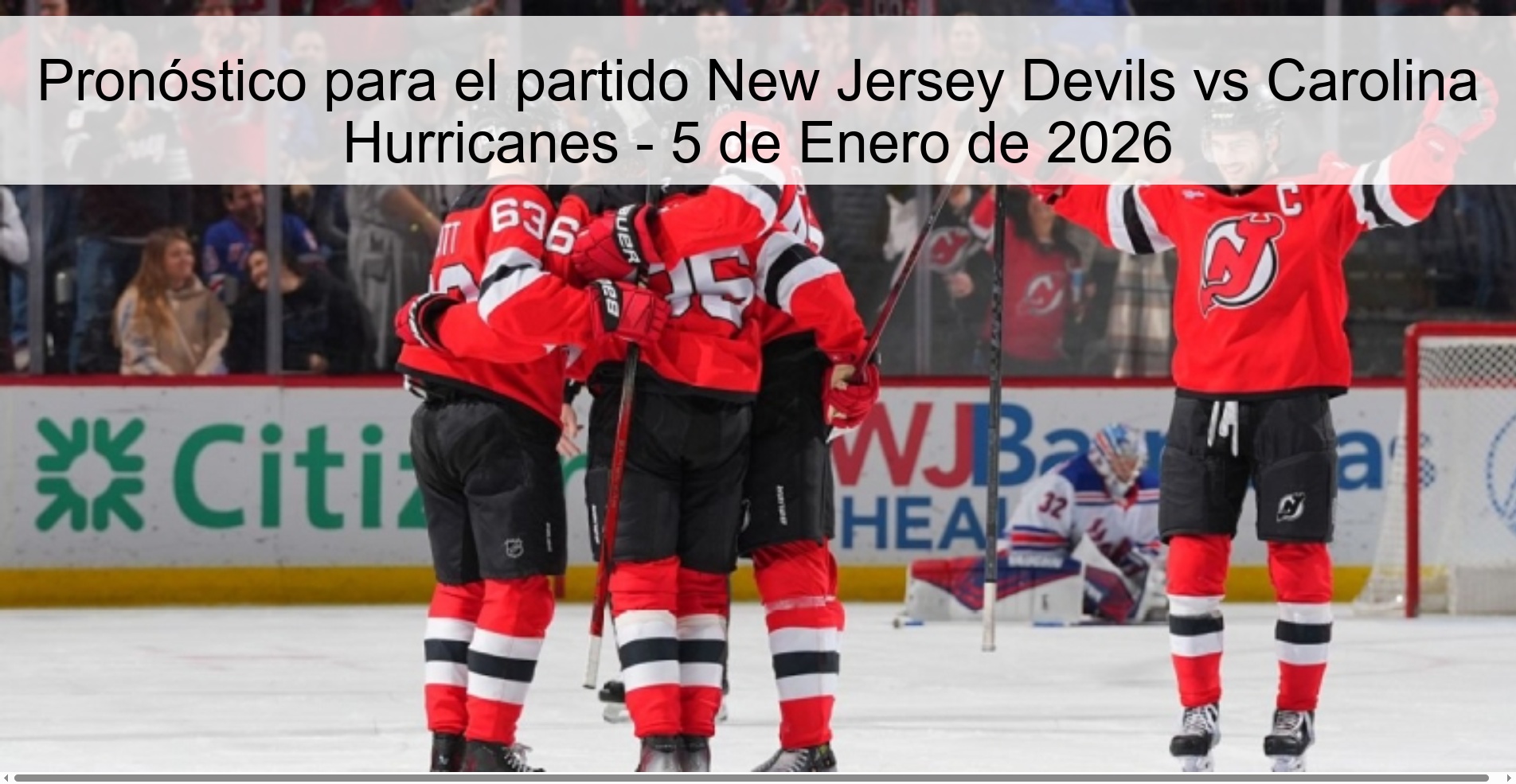 Pronóstico para el partido New Jersey Devils vs Carolina Hurricanes – 5 de Enero de 2026