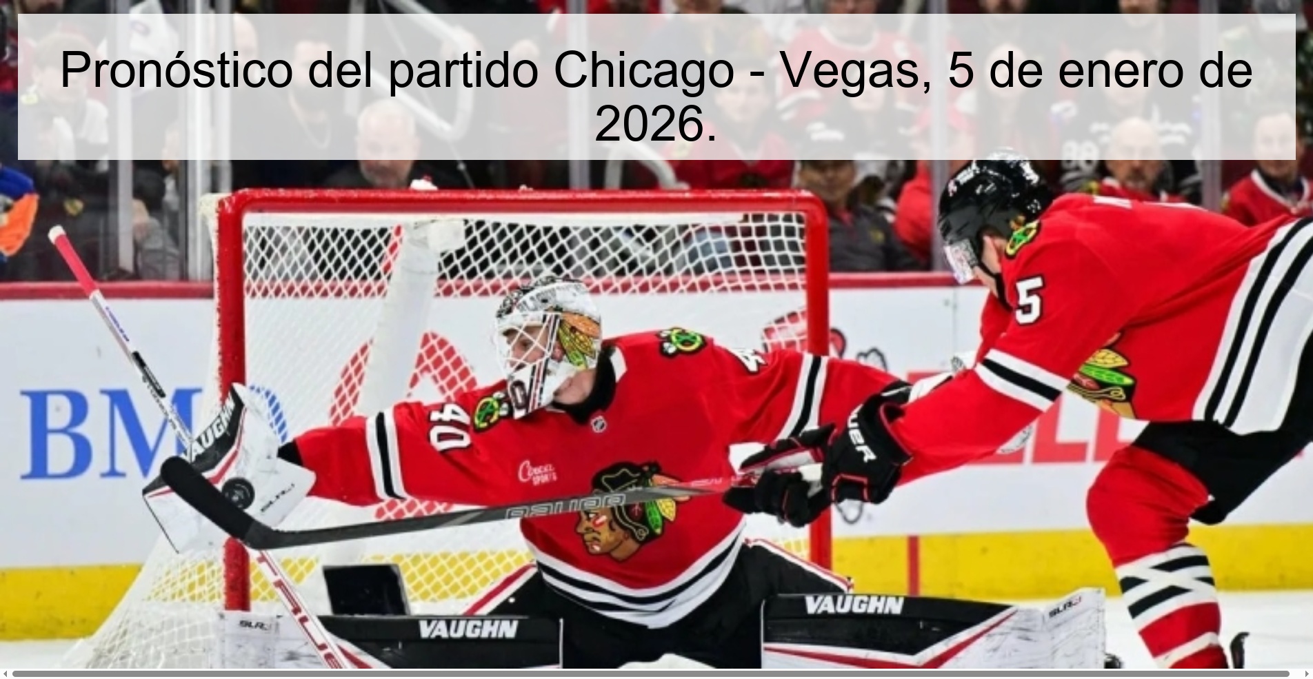 Pronóstico del partido Chicago – Vegas, 5 de enero de 2026.