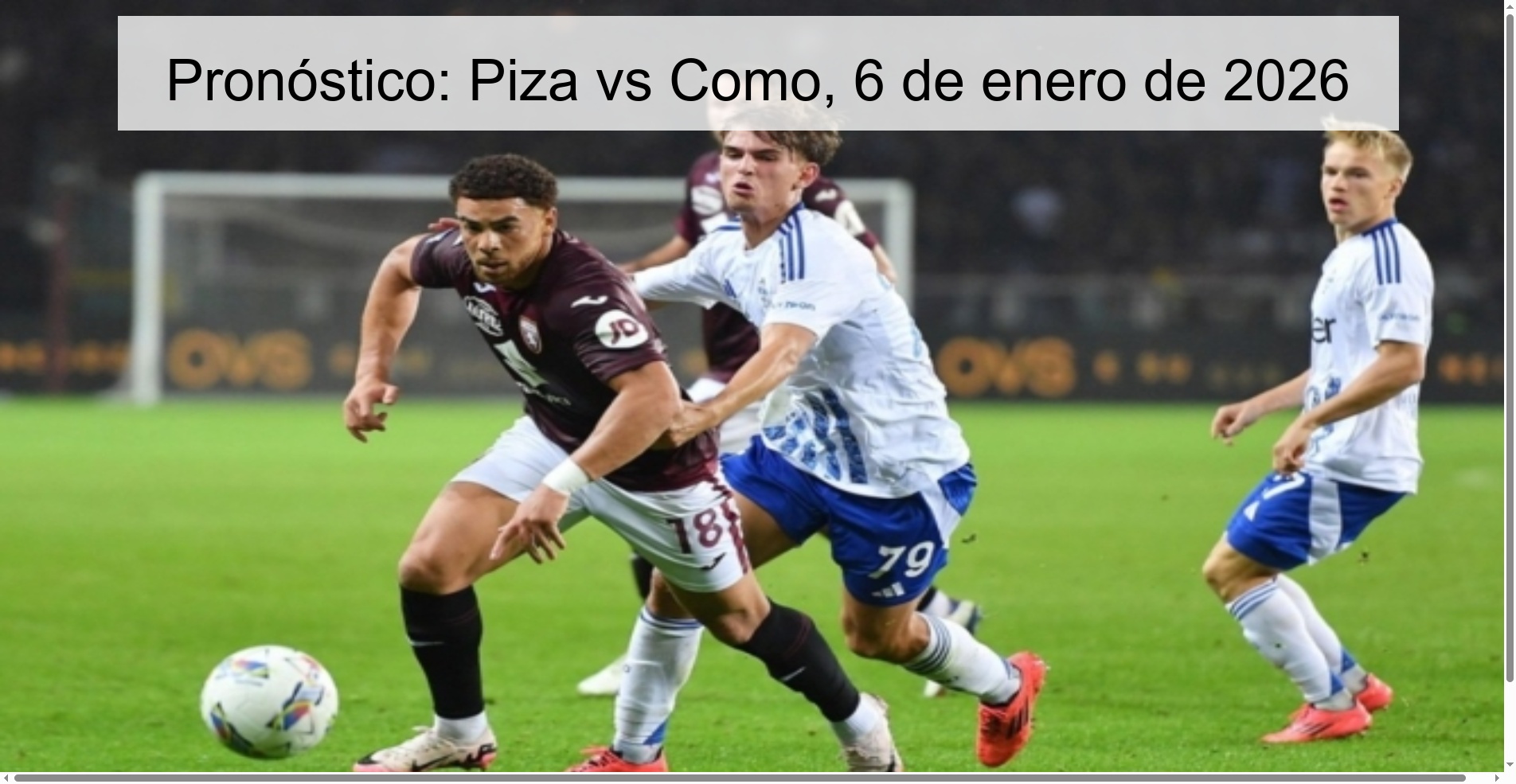 Pronóstico: Piza vs Como, 6 de enero de 2026
