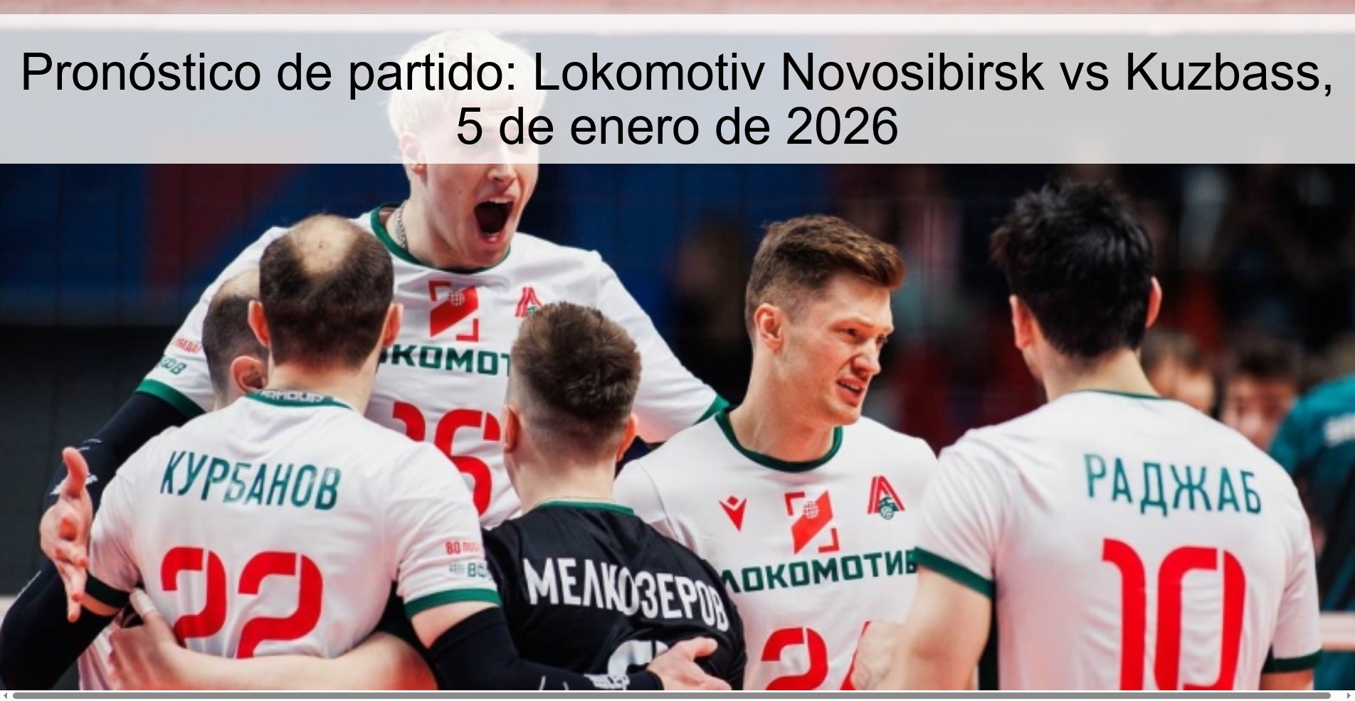 Pronóstico de partido: Lokomotiv Novosibirsk vs Kuzbass, 5 de enero de 2026