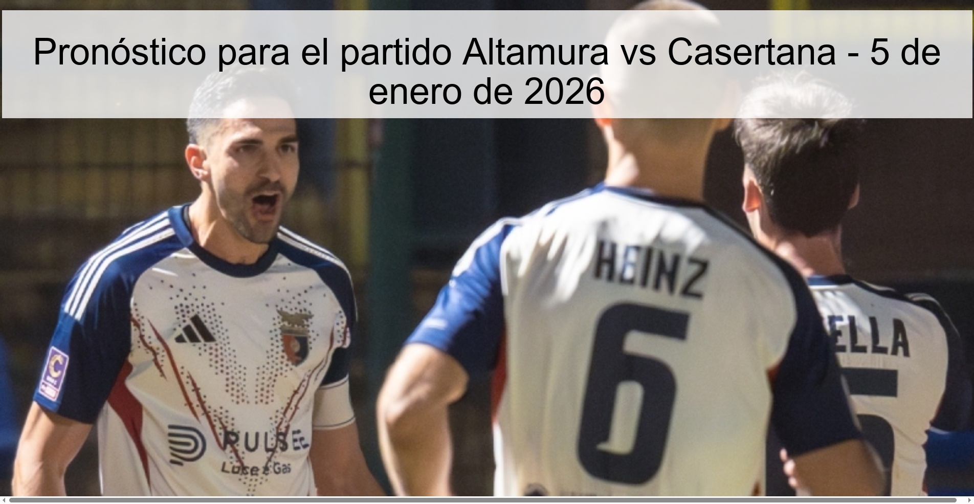 Pronóstico para el partido Altamura vs Casertana - 5 de enero de 2026