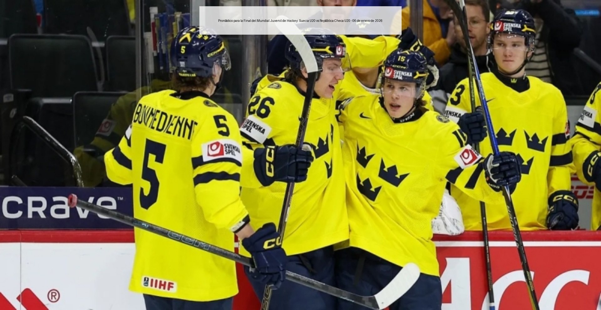 Pronóstico para la Final del Mundial Juvenil de Hockey: Suecia U20 vs República Checa U20 - 06 de enero de 2026