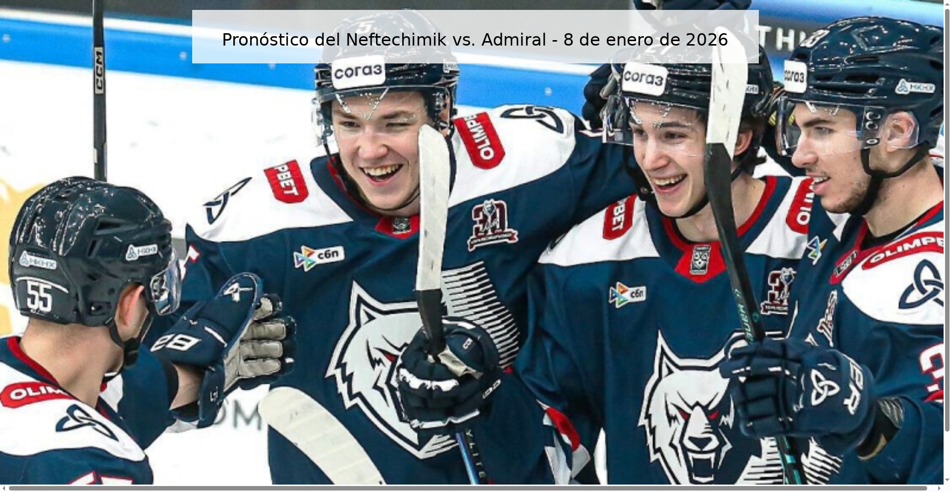 Pronóstico del Neftechimik vs. Admiral – 8 de enero de 2026