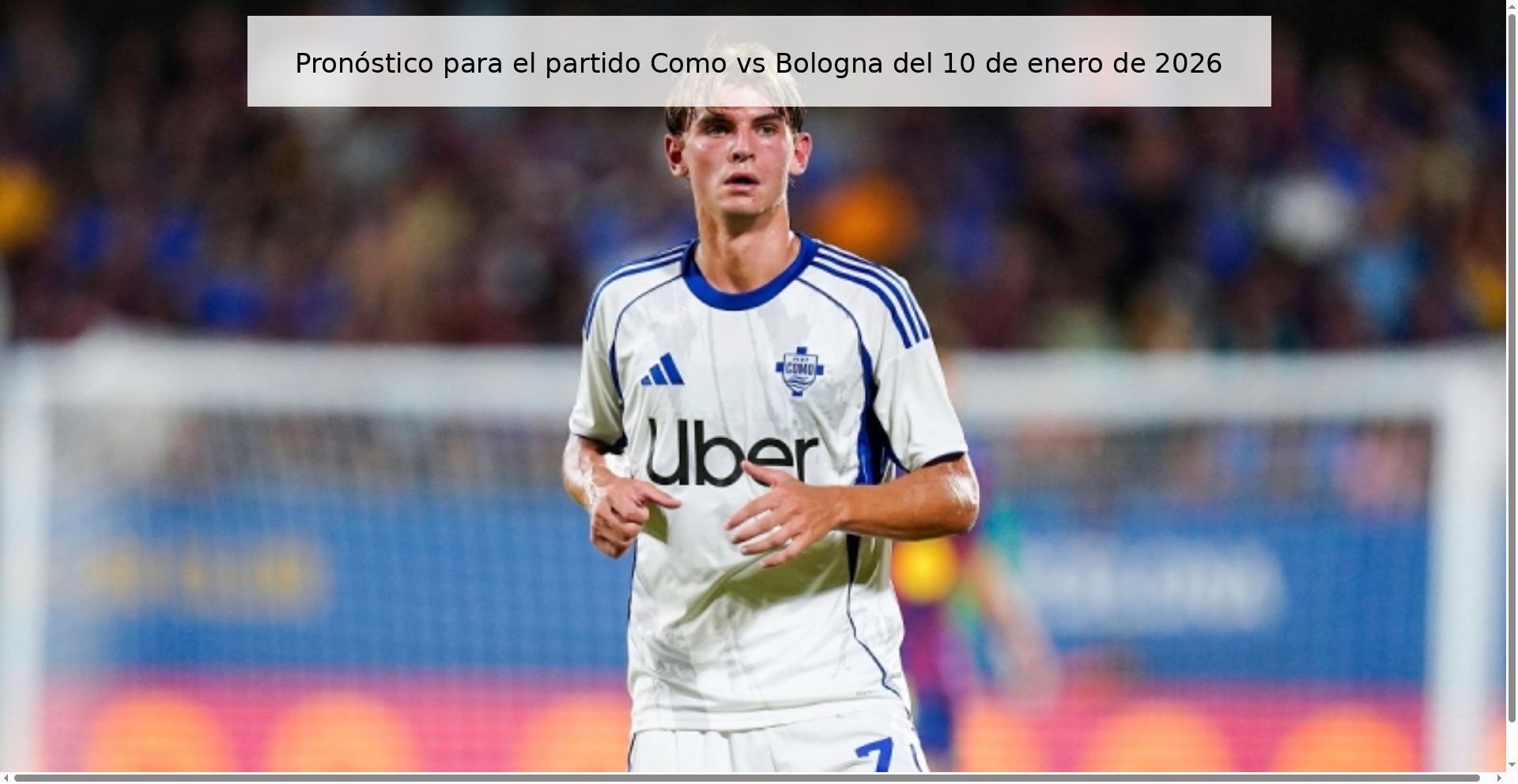 Pronóstico para el partido Como vs Bologna del 10 de enero de 2026