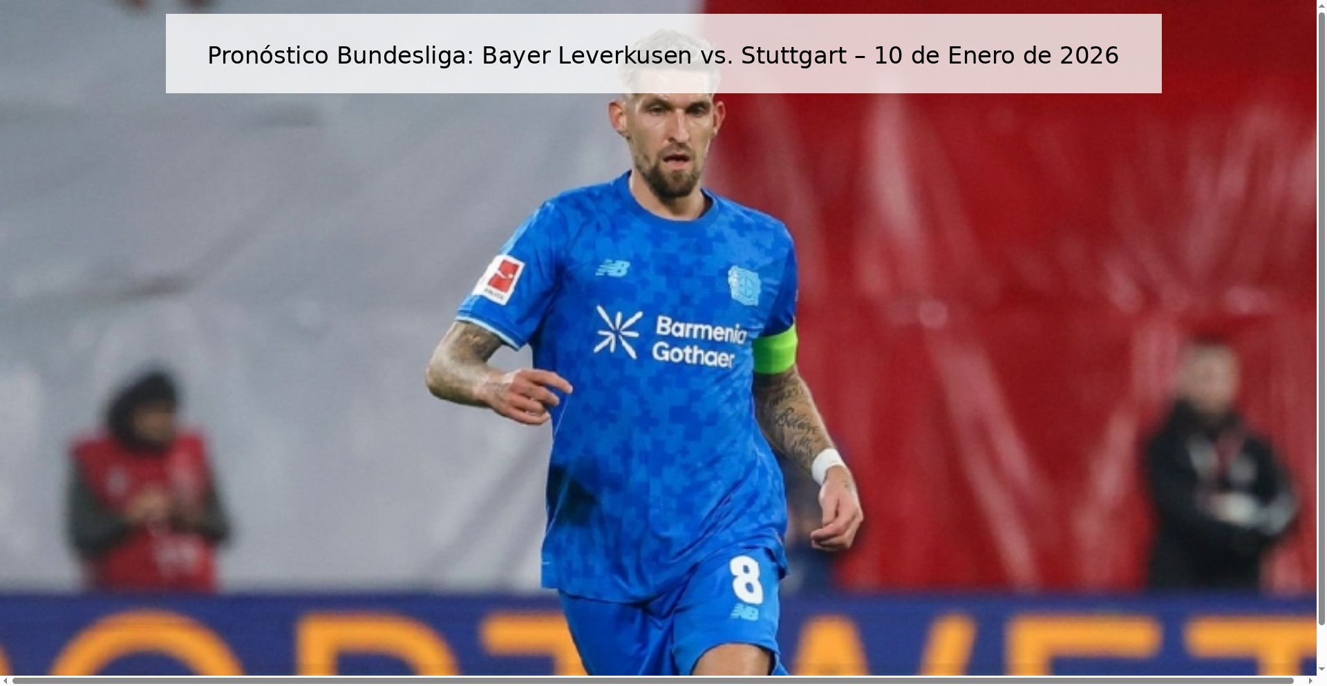 Pronóstico Bundesliga: Bayer Leverkusen vs. Stuttgart – 10 de Enero de 2026