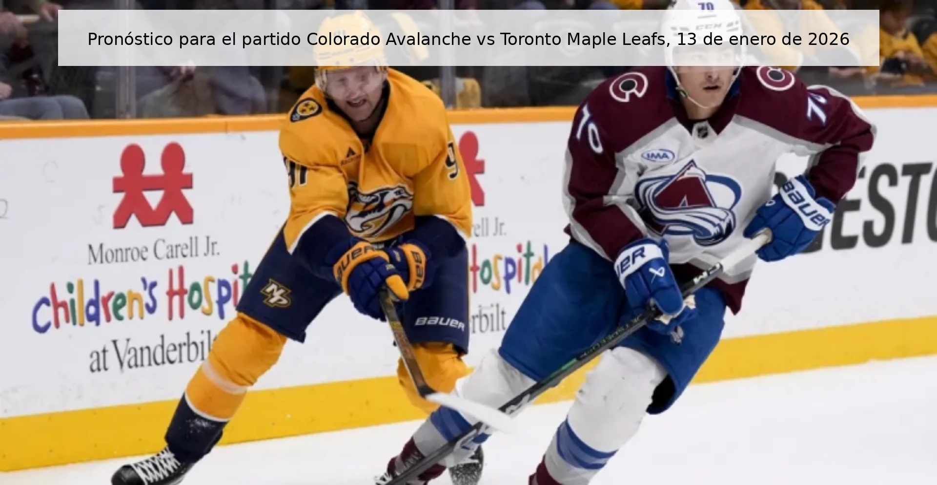 Pronóstico para el partido Colorado Avalanche vs Toronto Maple Leafs, 13 de enero de 2026