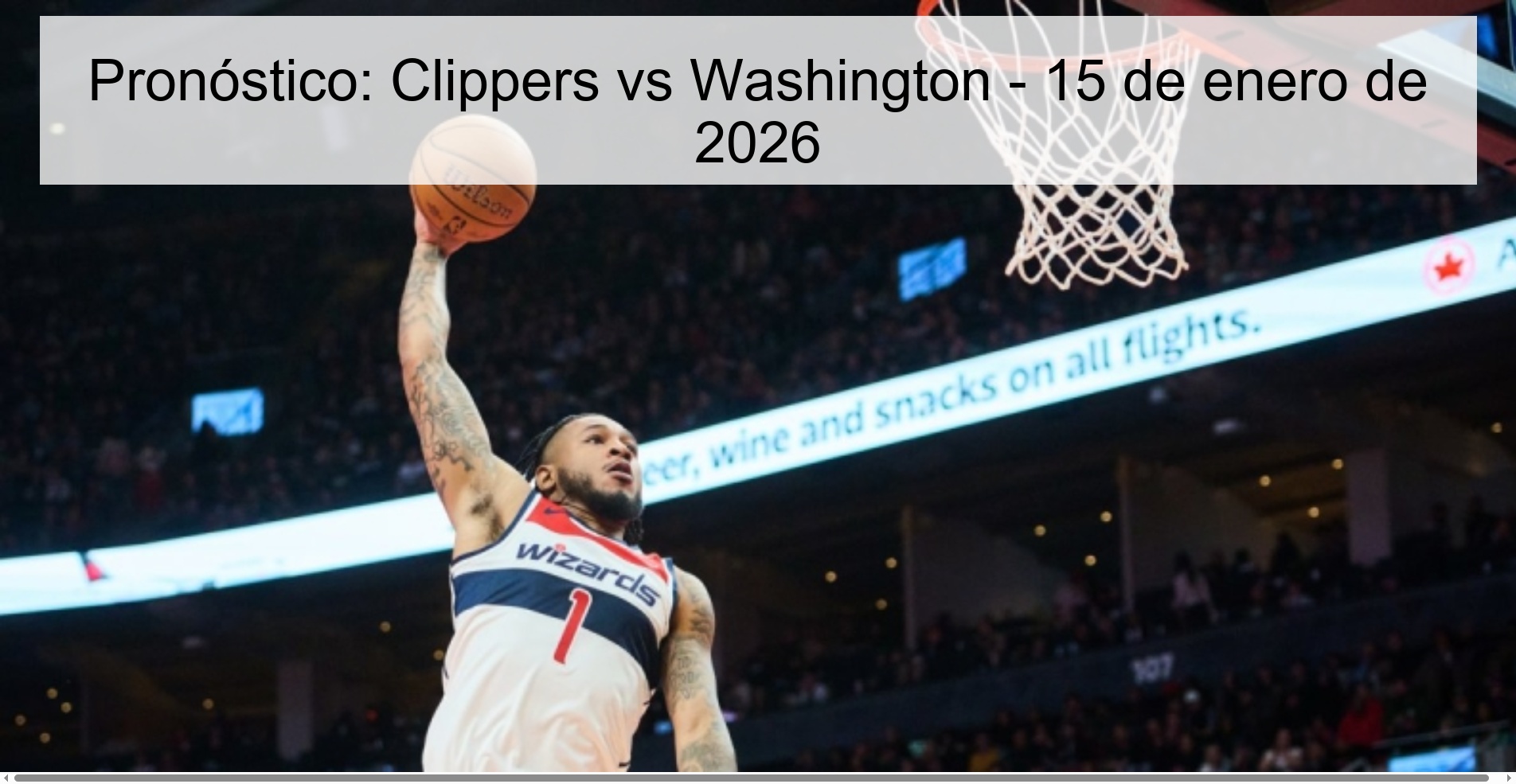 Pronóstico: Clippers vs Washington – 15 de enero de 2026