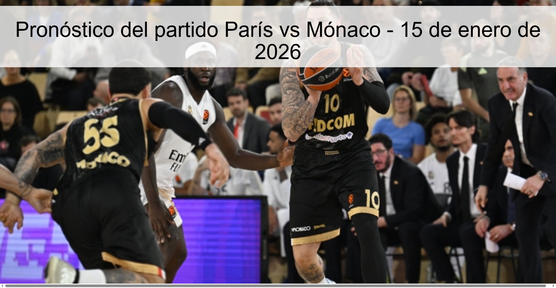 Pronóstico del partido París vs Mónaco – 15 de enero de 2026
