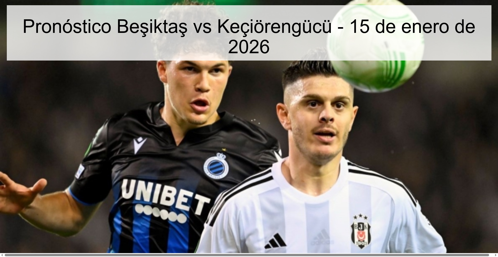 Pronóstico Beşiktaş vs Keçiörengücü – 15 de enero de 2026