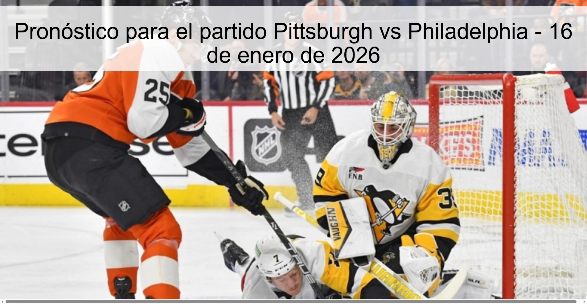 Pronóstico para el partido Pittsburgh vs Philadelphia – 16 de enero de 2026