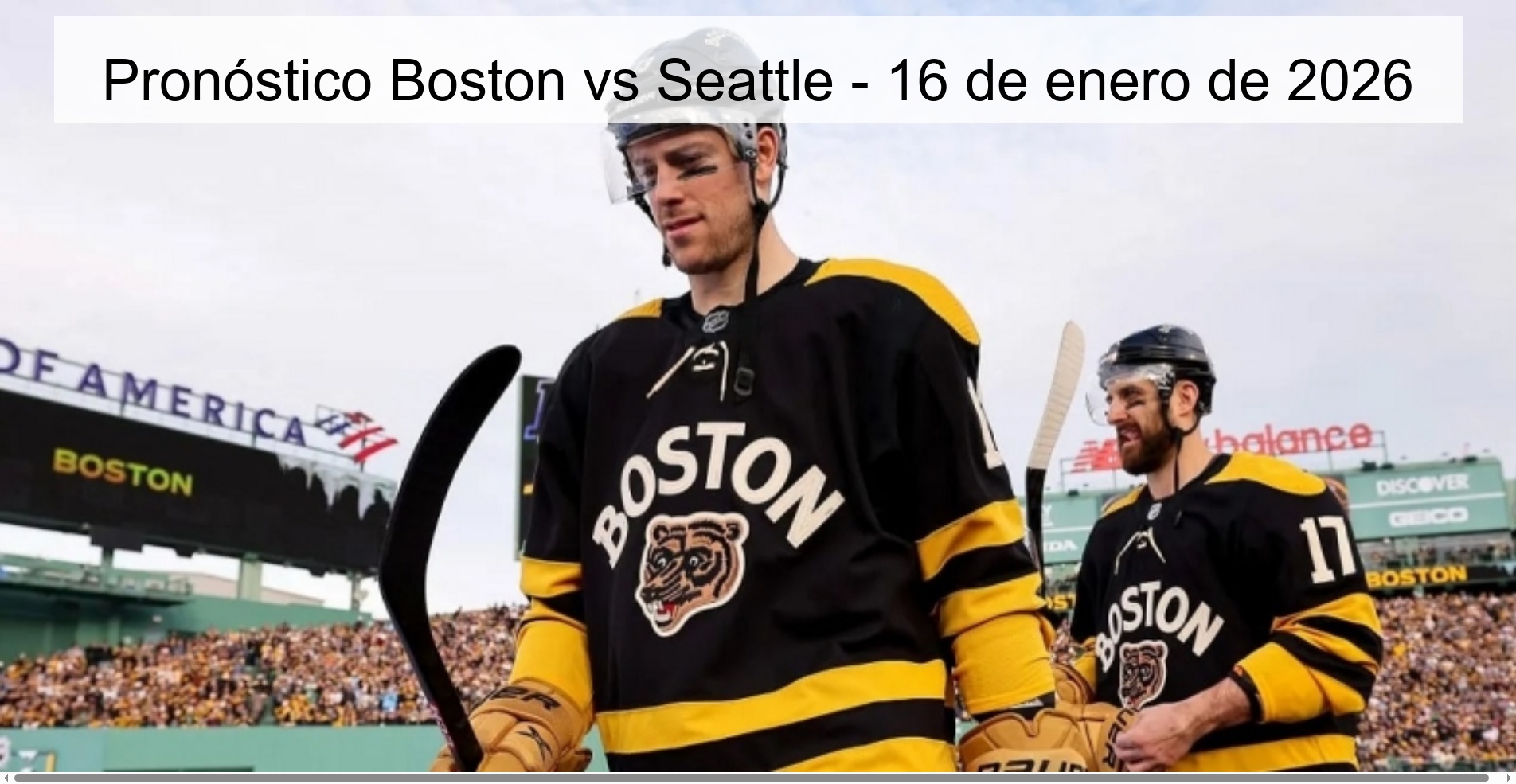 Pronóstico Boston vs Seattle – 16 de enero de 2026