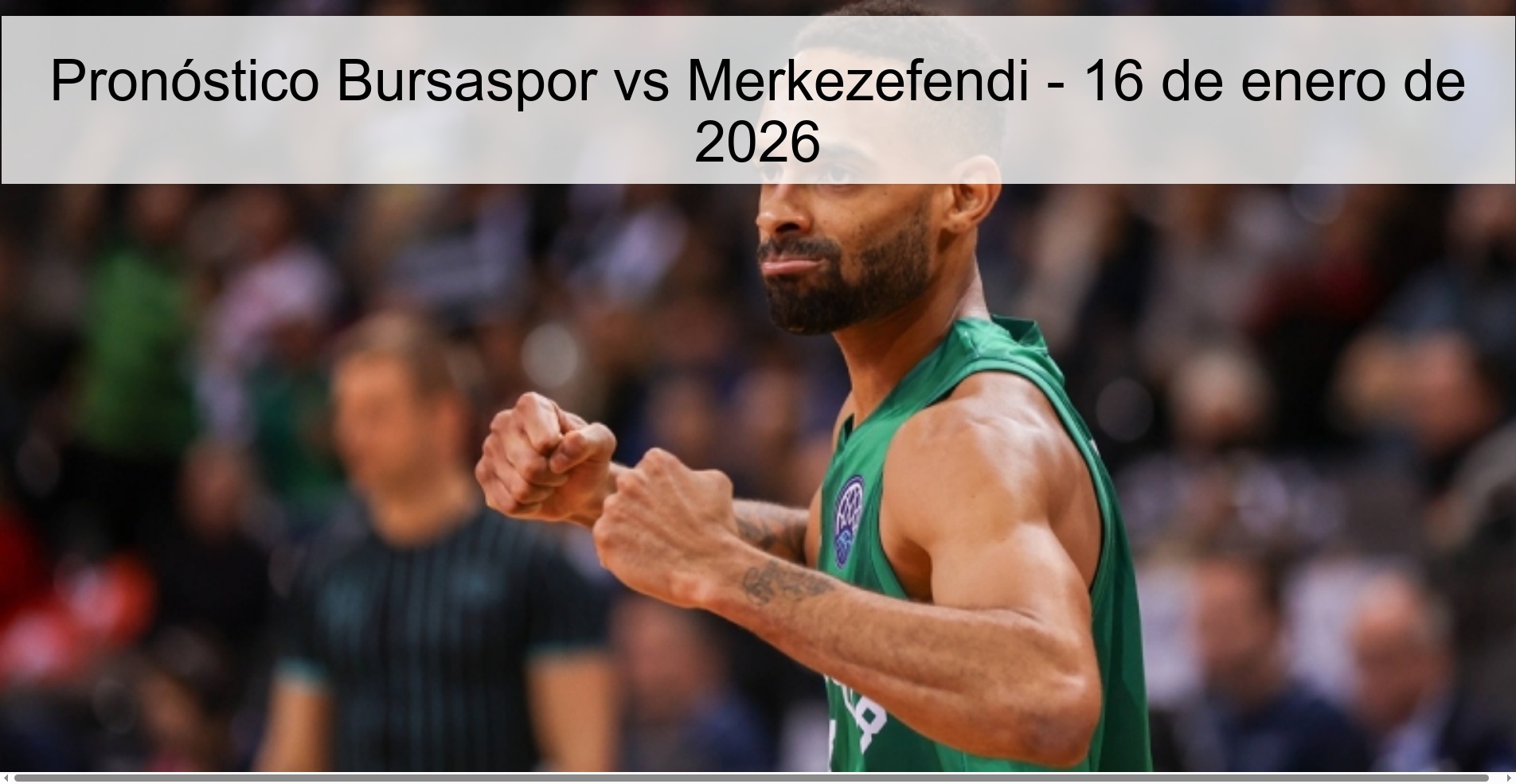 Pronóstico Bursaspor vs Merkezefendi – 16 de enero de 2026