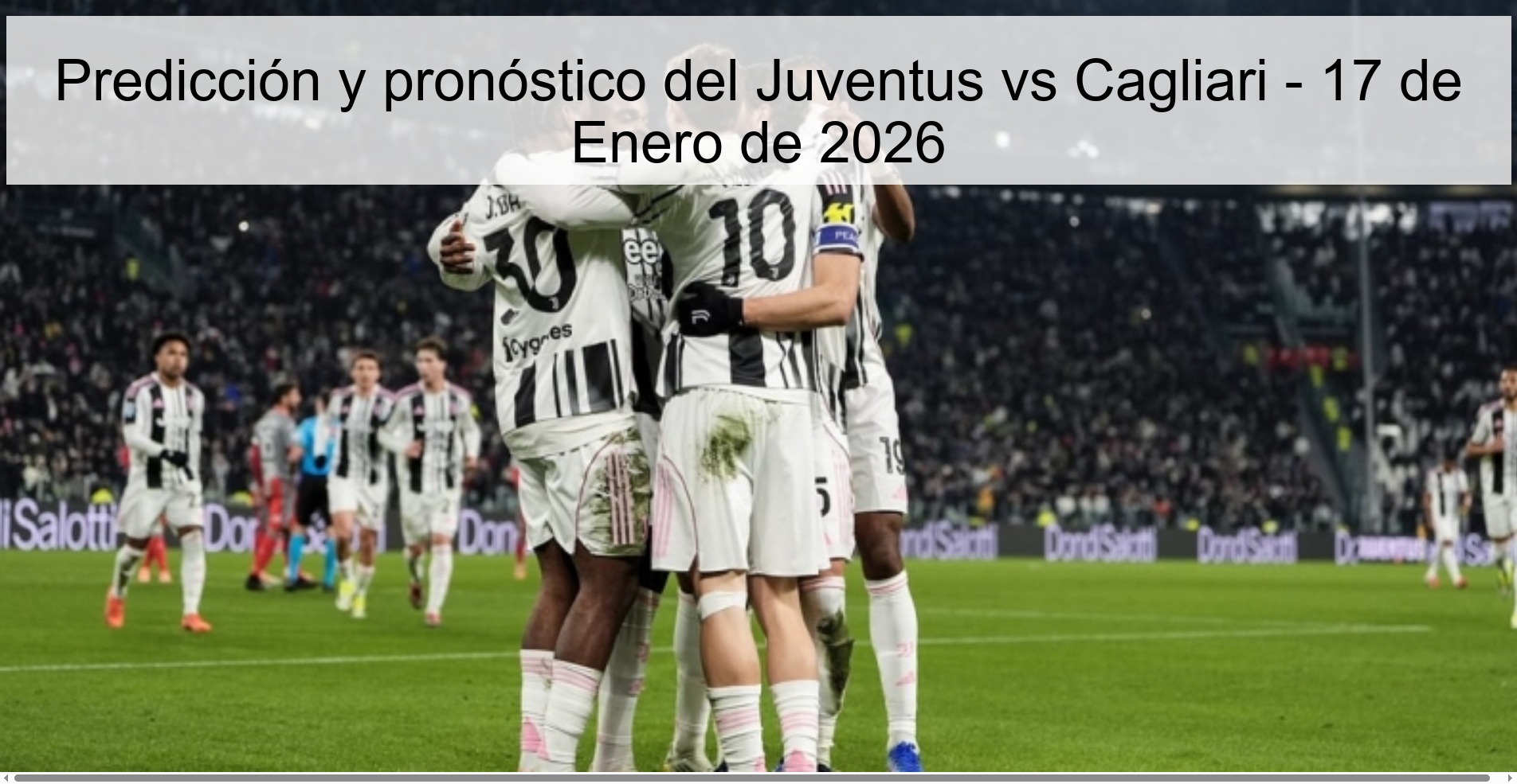 Predicción y pronóstico del Juventus vs Cagliari – 17 de Enero de 2026