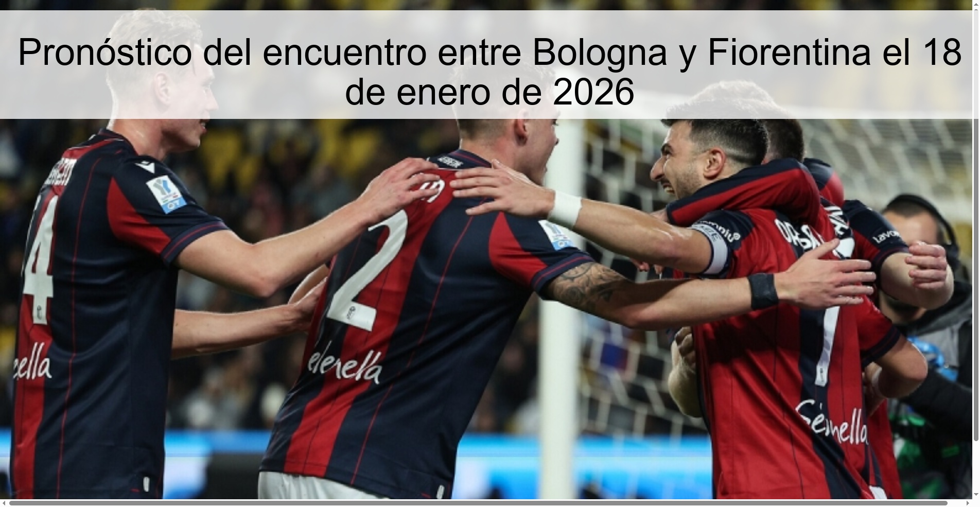 Pronóstico del encuentro entre Bologna y Fiorentina el 18 de enero de 2026