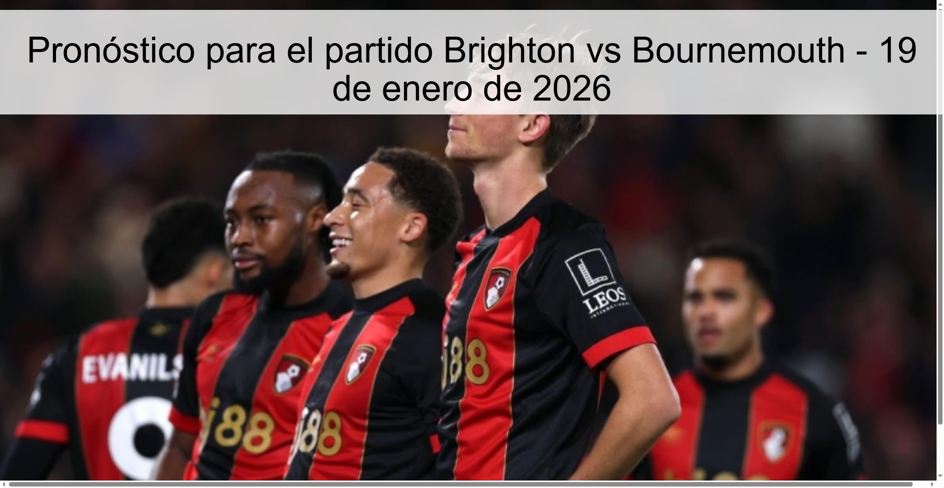 Pronóstico para el partido Brighton vs Bournemouth – 19 de enero de 2026