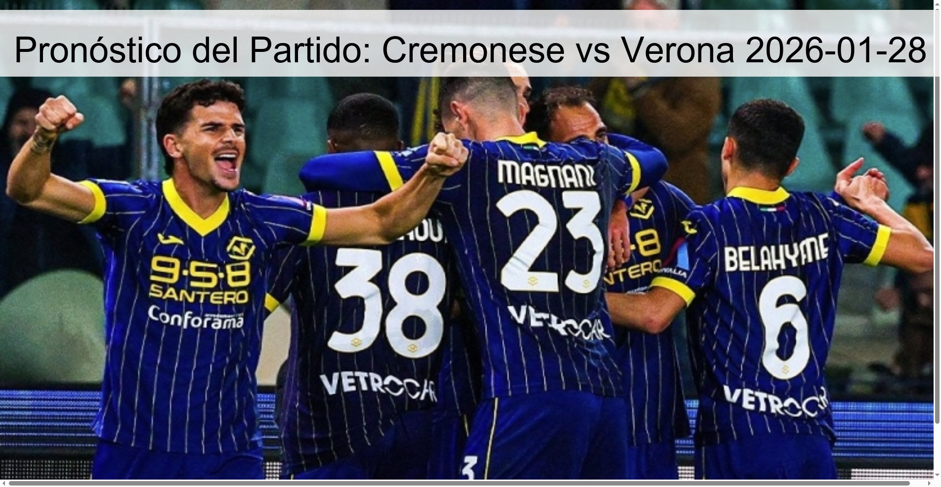 Pronóstico del Partido: Cremonese vs Verona 2026-01-28