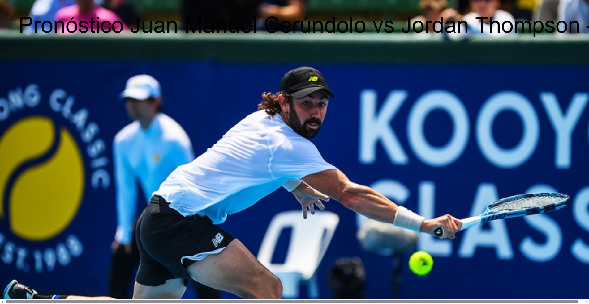 Pronóstico Juan Manuel Cerúndolo vs Jordan Thompson – Australian Open 19 de enero de 2026