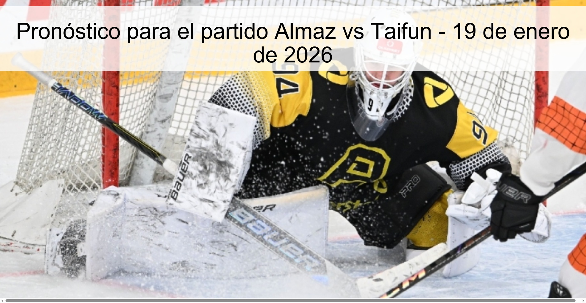 Pronóstico para el partido Almaz vs Taifun – 19 de enero de 2026