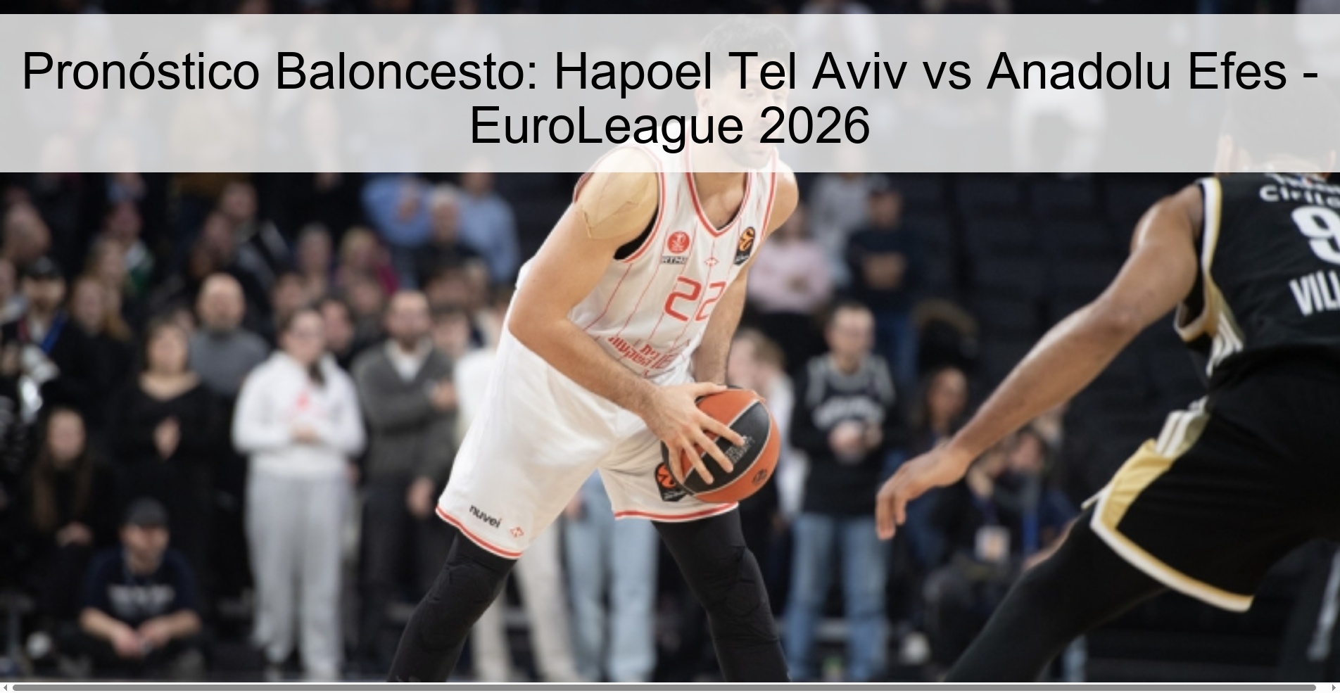 Pronóstico Baloncesto: Hapoel Tel Aviv vs Anadolu Efes – EuroLeague 2026