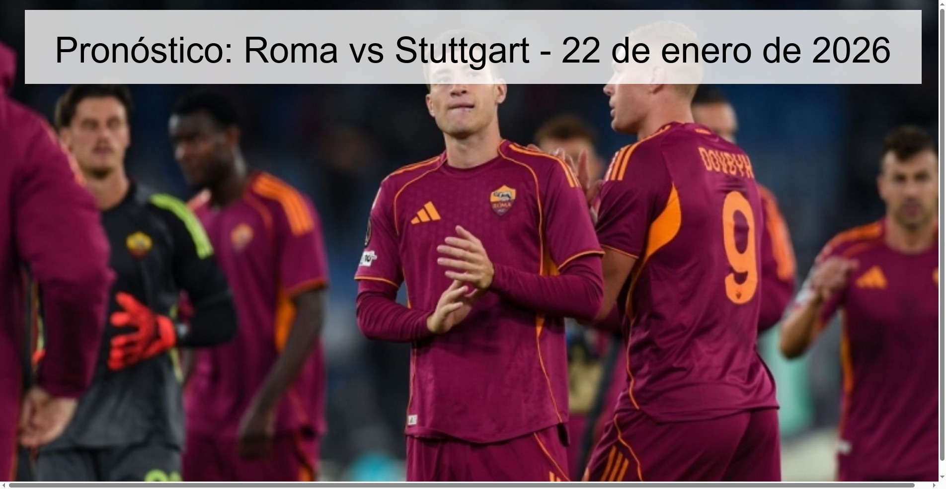 Pronóstico: Roma vs Stuttgart – 22 de enero de 2026