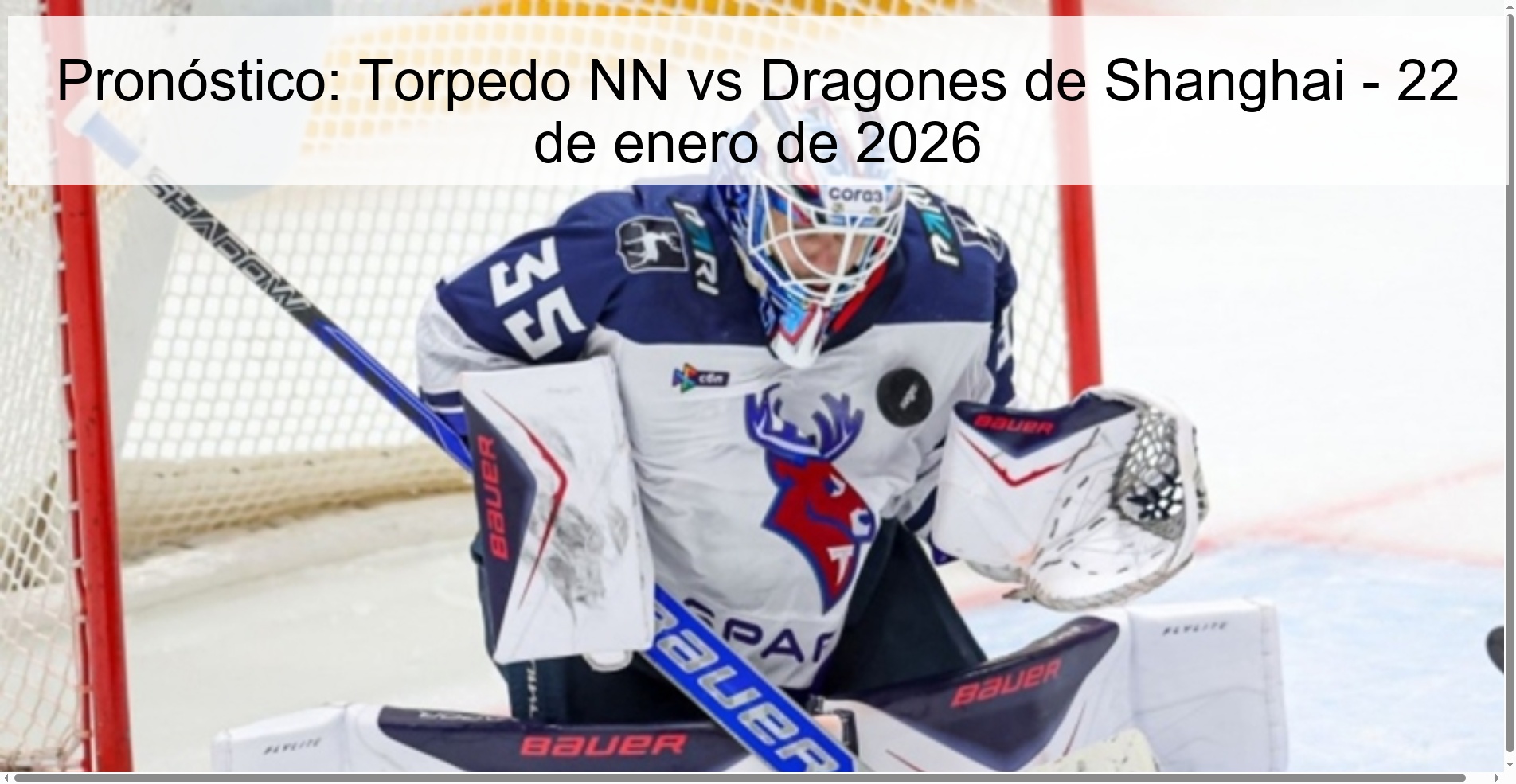 Pronóstico: Torpedo NN vs Dragones de Shanghai – 22 de enero de 2026