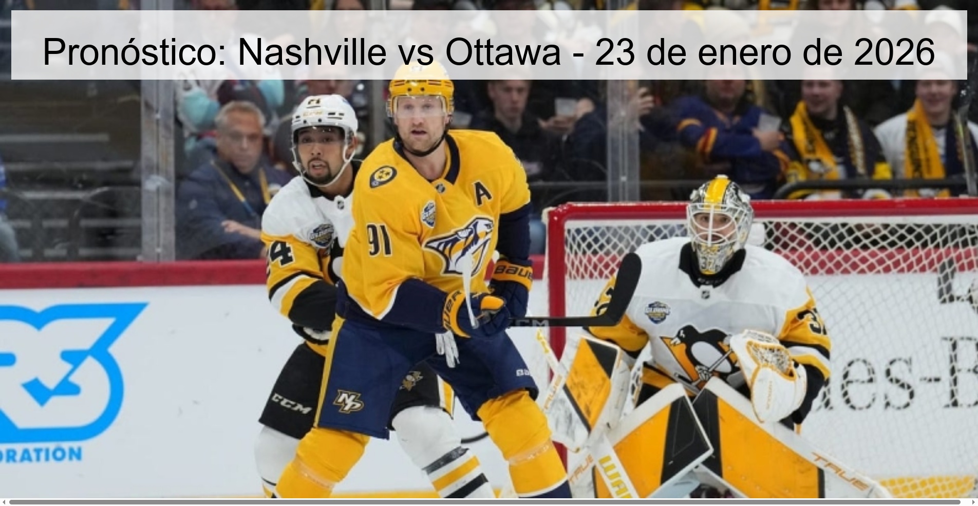 Pronóstico: Nashville vs Ottawa – 23 de enero de 2026