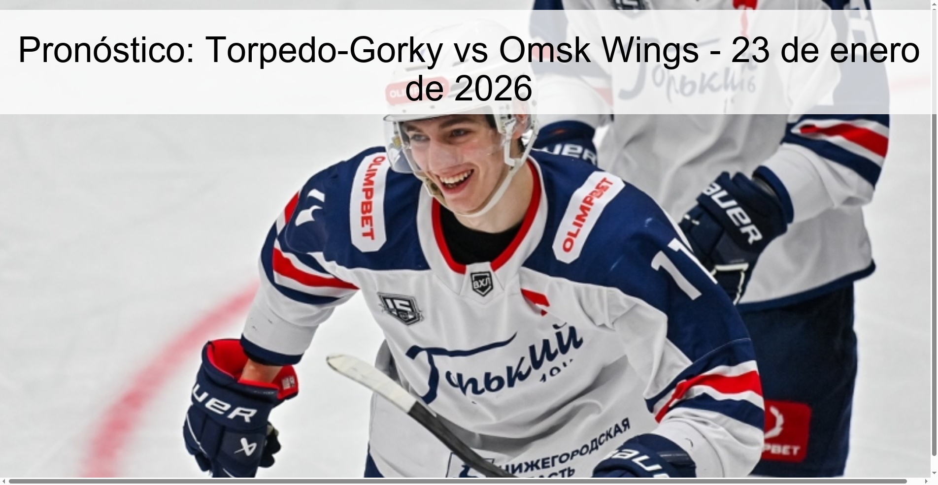 Pronóstico: Torpedo-Gorky vs Omsk Wings – 23 de enero de 2026