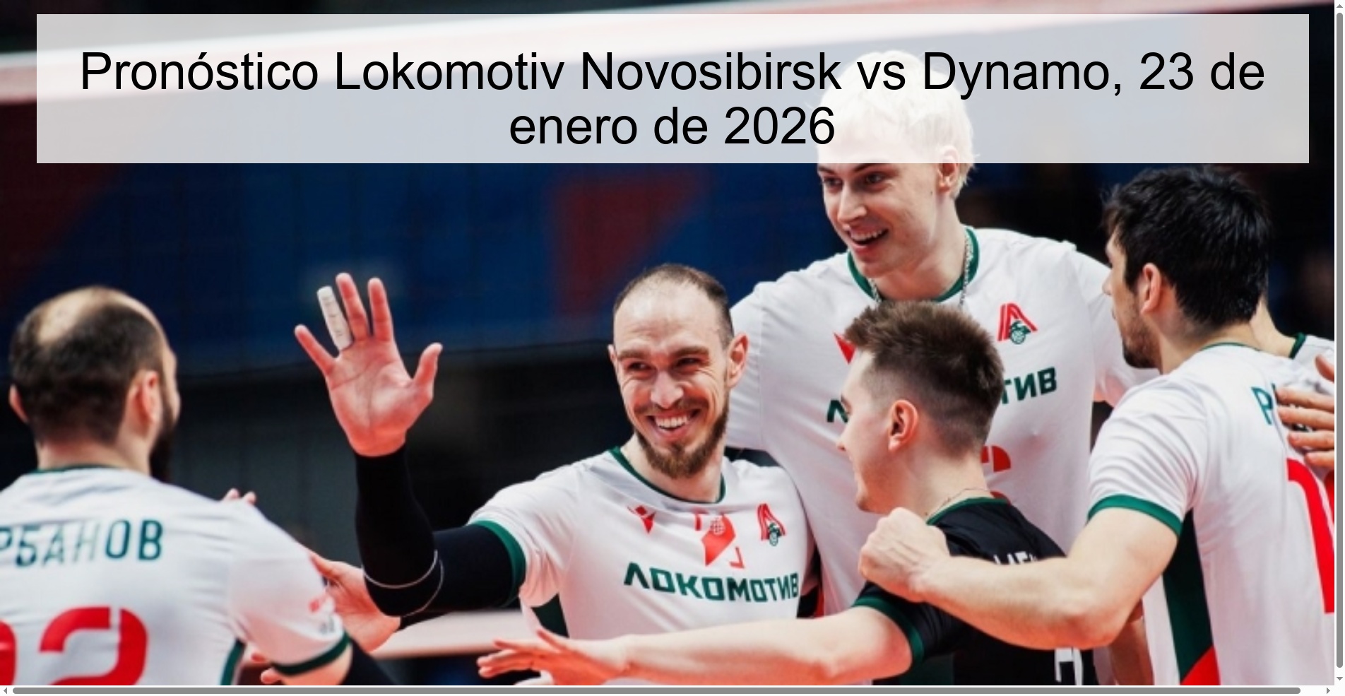 Pronóstico Lokomotiv Novosibirsk vs Dynamo, 23 de enero de 2026