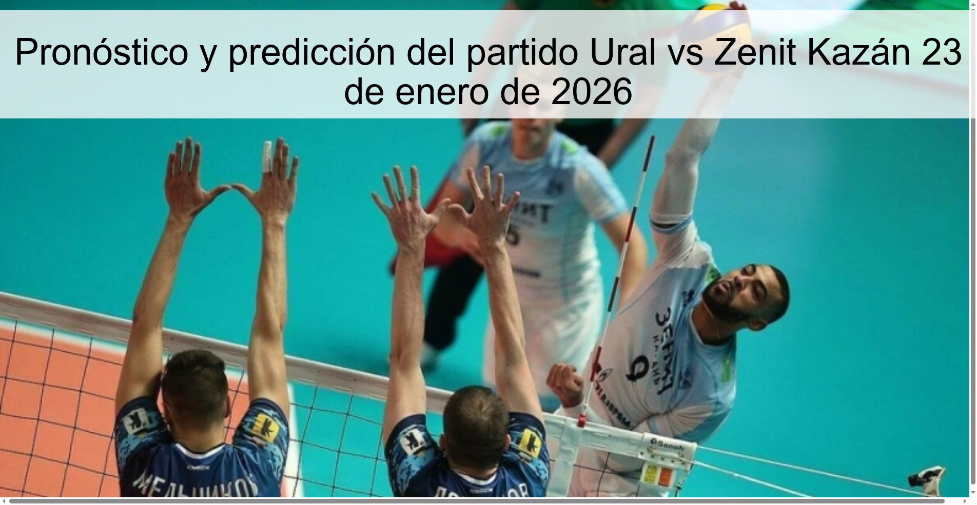 Pronóstico y predicción del partido Ural vs Zenit Kazán 23 de enero de 2026 Pronóstico y predicción del partido Ural vs Zenit Kazán 23 de enero de 2026