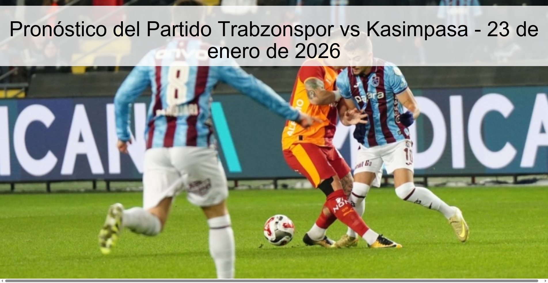 Pronóstico del Partido Trabzonspor vs Kasimpasa – 23 de enero de 2026