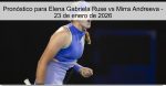 Pronóstico para Elena Gabriela Ruse vs M