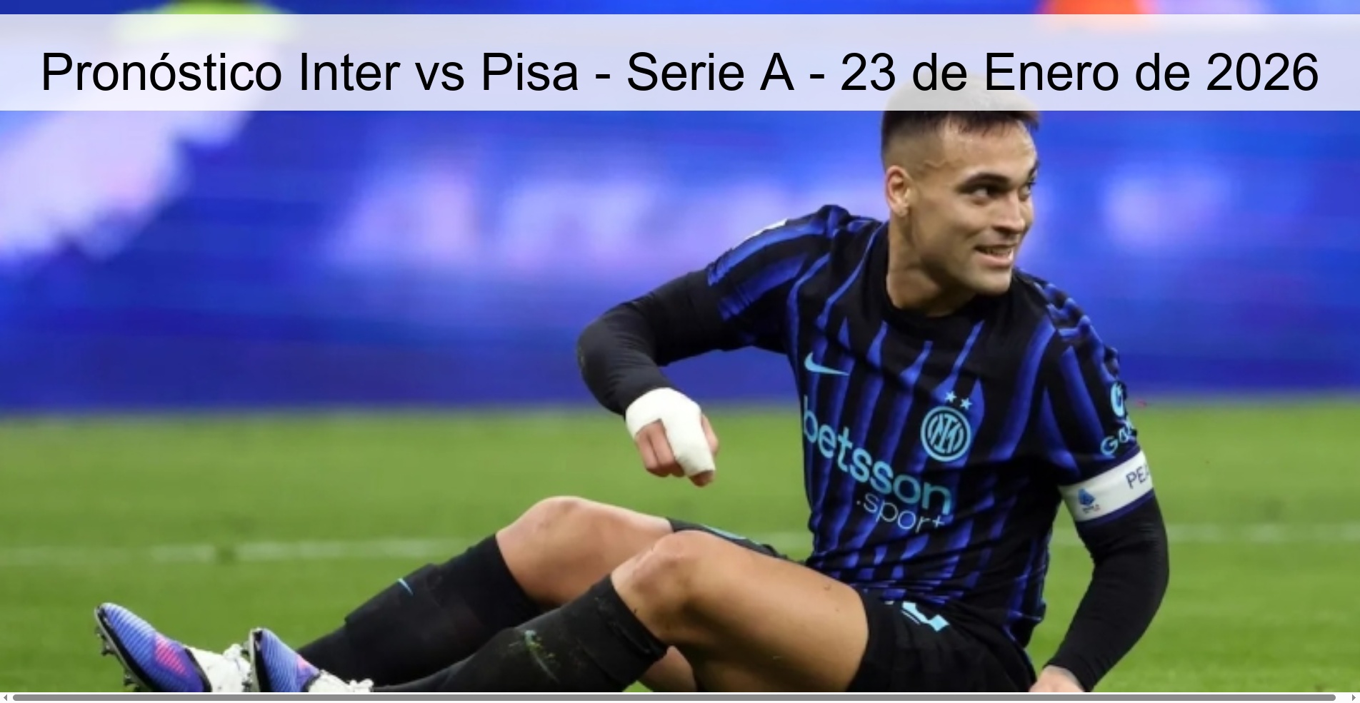 Pronóstico Inter vs Pisa – Serie A – 23 de Enero de 2026