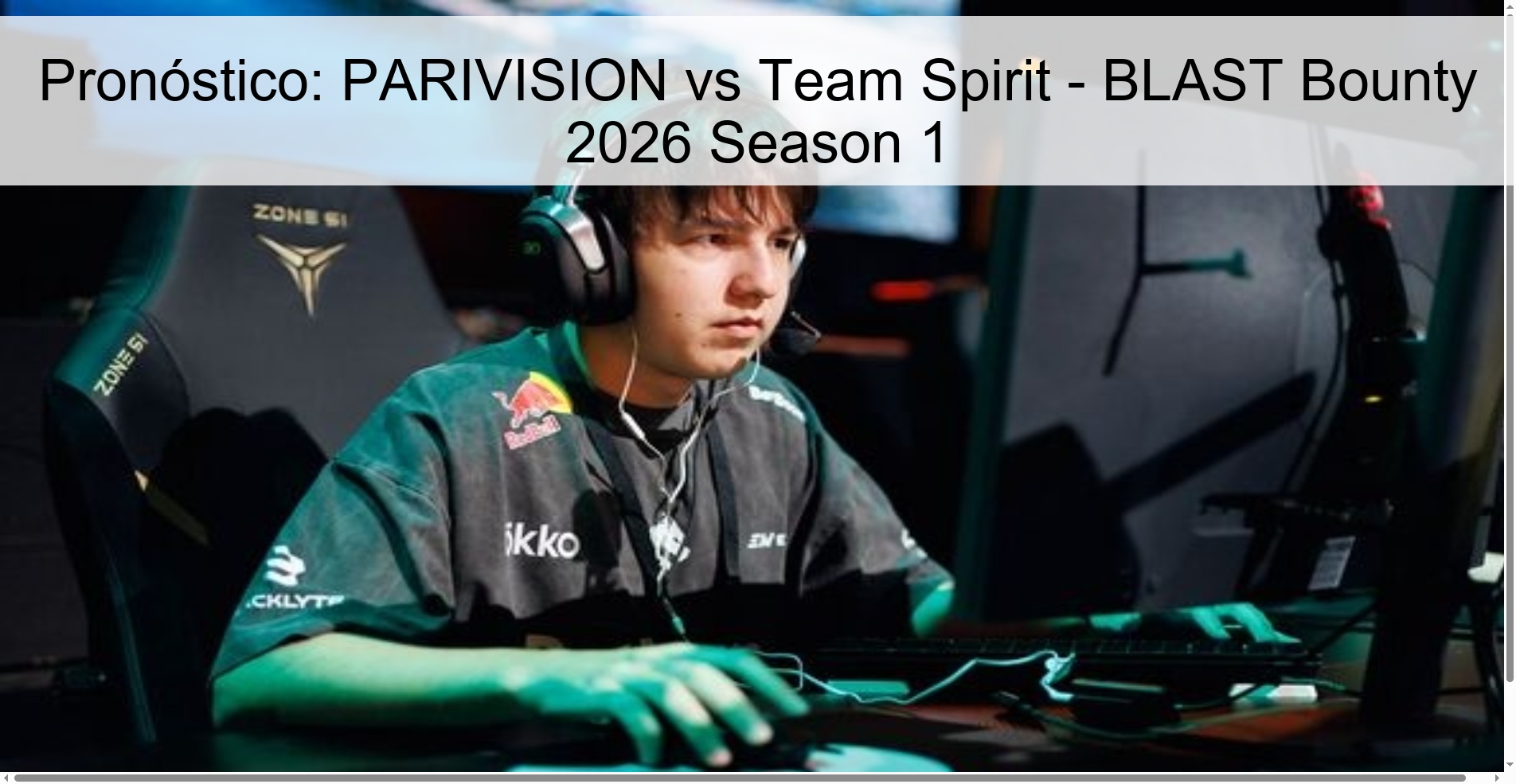 Pronóstico: PARIVISION vs Team Spirit – BLAST Bounty 2026 Season 1